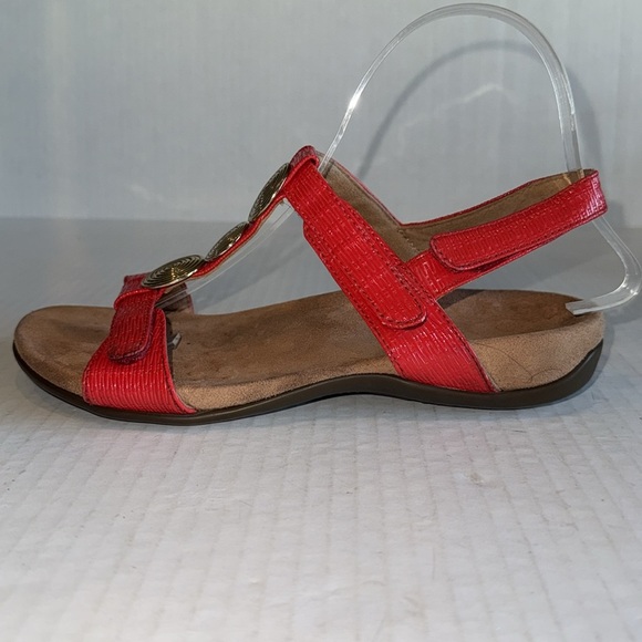 Vionic Farra Red Double Strap Sandals - Picture 5 of 12